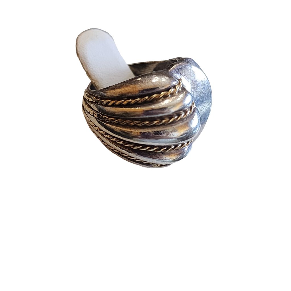 Vintage 80s Heavy Sterling Ring Size 6 (A2485)